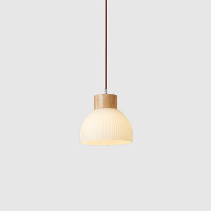 Minimalistic Japanese Pendant Light | Wood & Glass