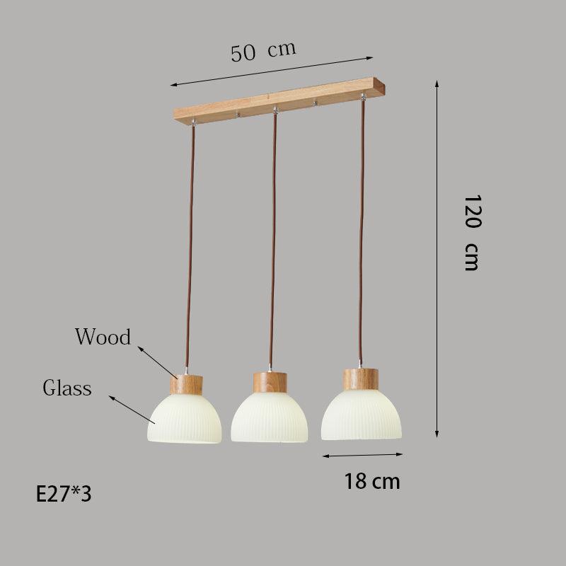 Minimalistic Japanese Pendant Light | Wood & Glass