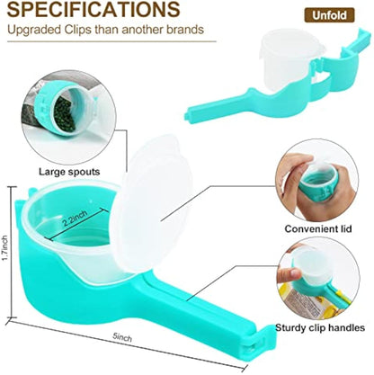 2024 Upgraded Bag Sealing Clips with Pouring Spout