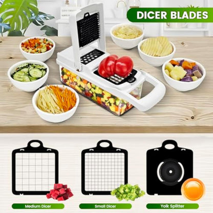 12-in-1 Food Chopper With Container