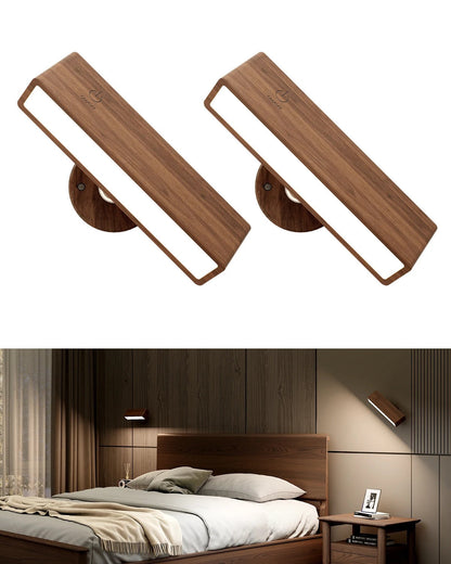 Small Adjustable Wall Lamp | Wood, Magnetic